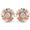 Deseo pendientes de girasol de moda para mujer OL de venta caliente pendientes creativos de girasol con circonita plateados chapados en oro