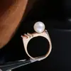 Accesorios DIY Anillo de Plata de Ley S925 con Montura para Perla Anillo Personalizado de Moda Producto Semiacabado 8-10mm