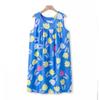 Pijama de Verão para Mulheres de Meia-Idade e Idosas, Vestido de Tamanho Grande, Camisola, Vestido Casual Sem Mangas de Princesa que Pode Ser Usado Fora (Cor aleatória)