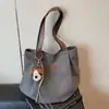 Bolsa de Lona Transfronteriza para Mujer, Gran Capacidad, Nuevo 2026 Otoño e Invierno Versátil Simple Bolso de Hombro, Bolso Tote Plegado para Estudiante Universitario