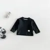 Conjunto de Dos Piezas para Bebé Niño Dianxi Invierno, Chaqueta Gruesa Estilo Coreano a Cuadros con Forro Polar, Puños de Color Contrastante, Pantalones de Pierna Ancha