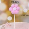 Paquete de 10 Decoraciones para Pastel de Cumpleaños Bola de Pelusa Nube Inserción Arcoíris Luna Nube Blanca Globo Aerostático Adornos de Inserción