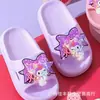 Nuevas Pantuflas para Niñas Dibujos Animados Patrón Giratorio Estéreo Luz Intermitente Pantuflas Suela Suave de Eva Sandalias Antideslizantes para Niños