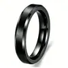 Nuevos Productos Transfronterizos Europeos y Americanos Venta Caliente 4 6 8mm Borde Biselado Doble Moda Mate I Acero Inoxidable Anillos de Pareja Venta al por Mayor