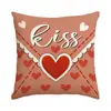 Fronha de Almofada para Dia dos Namorados da Amazon Transfronteiriça com Coração de Amor e Design Floral, Fronha Decorativa para Almofada de Sofá de Sala de Estar de Casamento Transfronteiriça