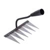 Rastrillo deshierbador multi-diente azada para hierba terreno baldío abierto voltear tierra suelta artefacto para deshierbar soldadura doble herramientas agrícolas azada de seis dientes