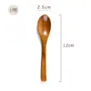 Cuchara pequeña de madera estilo japonés al por mayor logo con letras variedad de mini cuchara para miel mermelada cuchara para café sal de baño cuchara grande para pintura