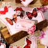 Paquete de Pegatinas Yanji Serie Recuerdos de Mariposa Materiales de Decoración para Diario de Mariposas Retro 45 Hojas Incluidas 6 Diseños a Elegir