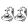 Pendientes de diseño de planeta estilo personalidad para mujer no se repiten ins Joker Alto sentido Joyería de aguja de plata 925 nuevo al por mayor