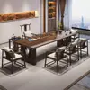 Juego de mesa de té y sillas de madera maciza, estilo minimalista moderno, adecuado para el hogar, la sala de estar o la oficina, con un diseño inspirado en el Zen para disfrutar del té