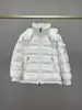 Versión Correcta de M para la Clásica Chaqueta Maire para Mujer con Sombrero Desmontable, Aspecto Adelgazante, Cuello de Piel, Chaqueta de Plumón de Pato Blanco