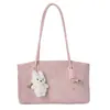 Bolsa de ombro vintage para axila feminina, bolsa de mão texturizada de nicho, simples e versátil para o dia a dia, bolsa de ombro baguette da moda