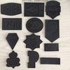 Etiqueta tejida para ropa etiqueta de tela hecha a medida pegatina de tela para niños hecha a medida brazalete de velcro de poliéster my110
