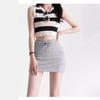Falda Deportiva Estilo Puro Deseo Chica Atractiva con Cordón 2026 Verano Nueva de Cintura Alta Sexy Bodycon Falda Línea A para Chicas