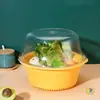 Tina de Lavado de Verduras de Doble Capa para Cocina Doméstica, Cesta Grande de Plástico para Escurrir, Cesta Transparente para Lavar Frutas y Verduras