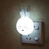 Interruptor de luz de dibujos animados transfronterizo de regulaciones estadounidenses Meng Meng conejo led luz de noche inteligente hogar enchufable luz de noche para niños práctica