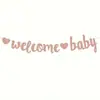 Bienvenido Bebé Banner de Fiesta de Revelación de Género y Baby Shower Decoración de Fiesta de Bienvenida al Bebé