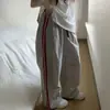 Pantalones de Chándal Rayados Americanos para Mujer Primavera y Otoño 2024 Nuevos Sueltos de Pierna Ancha Casual Delgados de Trabajo Estilo Hong Kong Ins