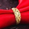 Joias Banhadas a Ouro Imitação de Ouro Gypsophila Anel de Casal Latão Joias Banhadas a Ouro Anel de Casamento Atacado