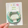 Goma para el pelo de lunares florales versátil estilo coreano para mujer, Goma de pelo de alta gama, Cuerda para el pelo, Elástico para coleta, Accesorio para el pelo