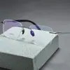 Gafas de Prescripción Cuadradas Ultra-Ligeras Sin Montura para Hombres con Caras Grandes, Hechas de Titanio Puro con Patillas de Sándalo, Gama Alta, Se Pueden Personalizar con Graduación y Lentes Fotocromáticas