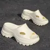Sandalias Slip-On de Plataforma Gruesa Aumentadoras de Altura Estilo Chanel para Mujer, Nueva Moda de Verano, Sandalias de Playa Ligeras y Cómodas