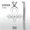 Colgante de collar de acero inoxidable para hombre con forma de cruz, joyería de ángel, artículo de moda de venta caliente transfronteriza