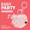 Party de Huevos Originales Llavero de Hámster Serie Caja Sorpresa Caja Ciega Original Juguetes de Juego de Moda Hechos a Mano