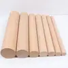 Palo Redondo de Madera de Haya Palo de Madera Maciza Tira de Madera Fina para DIY Madera Yoga Varilla de Soporte para Espalda Madera Dura