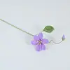 Flores de lana tejidas terminadas, flores tejidas a crochet hechas a mano, flores de oil-tong, productos terminados de un solo tallo, decoración para escenas de boda, flores artificiales de lana