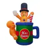 Especial Transfronterizo para Decoración de Jardín Navideño 1.5m Hombre de Jengibre Taza Modelo Inflable Hombre Viejo Inflable Muñeco de Nieve