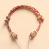 Novo Produto Flor de Gola Pulseira Corda Trançada Pulseira Semi-Acabada Estrela de Cinco Pontas Corda Vermelha Material para Fazer Sozinho Ferramenta de Polimento Joias