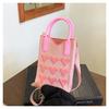 Bolsa Mini para Teléfono Móvil Color Dopamina Bolsa Tejida Xiaozhong Estilo Coreano Combinable de Un Hombro Cruzada Monedero Bolso de Mano