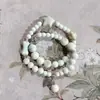 Fabricantes fornecem pulseira de cerâmica de liga novo estilo chinês feito à mão versátil estilo nacional pulseira de cerâmica de círculo duplo estilo étnico minoritário