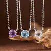 Brincos de Pedras Naturais Quentes Mais Vendidos para Mulheres, Topázio, Ametista, Cristal Branco, Fonte de Fábrica Atacado, Prata de Lei S925