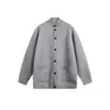 Yidao Roupas Vintage 2026 Outono Novo Cardigan de Tricô Vintage com Gola Alta Masculino Estilo Japonês Solto Cor Sólida Jaqueta Suéter