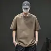 Camiseta de Manga Corta para Hombre de Algodón Pesado 280g0 Resistente a la Encogimiento Tecnología Cool-Touch 2026 Verano Corte Holgado Blanco