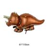 Globo de película de aluminio con forma de dinosaurio, decoración de cumpleaños infantil con dibujos animados, tiranosaurio, raptor, dragón de cuello largo, suministro directo de fábrica.