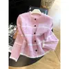 Nuevo cárdigan de punto a rayas suelto y casual estilo coreano para otoño e invierno para mujer, con un diseño único, suéter abrigo de moda para mujer