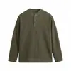 Roupa Masculina Beijie Outono 2026 Nova Moletom com Gola Henley Unissex Solto Tamanho Grande Jaqueta Top Estampado Tendência