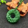 Collar de Jade Estilo Yuan Cadena para Suéter Colgante de Guanyin Buda Dragón Guanyin de las Mil Manos Pixiu con Cadena de Cuentas Vidrio