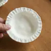 Plato Sabor Crema de Alto Valor Plato Sencillo de Encaje para Condimentos Plato Doméstico para Vinagre Plato para Condimentos de Hot Pot Plato Pequeño