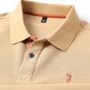 Polo de Hombre de Verano de Gama Alta de Manga Corta Camiseta de Hombre Polo de Algodón Perla para Negocios Solapa Bordada Paul