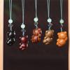 Sándalo Oso Volador Lindo Colgante Creativo para Teléfono Móvil Accesorio Llavero Regalo Artesanías de Talla de Madera