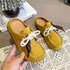 Mules populares de verano para mujer con punta abierta para uso en exteriores, nuevos zapatos retro tipo Birkenstock para otoño 2026, tipo chancla, canguro, zapatos perezosos
