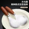 Colher de Arroz Personalizada em Aço Inoxidável 304 Estilo Japonês Antiaderente Cabo de Madeira Colher de Arroz Sandalo Vermelho Colher de Arroz Panela de Arroz Colher de Arroz