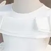 Novo vestido de florista da Amazon, vestido de princesa para crianças pequenas, com laço de tecido tridimensional, saia bufante, roupa para apresentação de piano