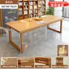 Escritorio para sala de estar, escritorio largo grande para leer y estudiar, mesa de comedor para el hogar, mesa doble larga, estación de trabajo para computadora