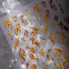Cyansea Popular Transfronteiriço Peixe Koi Atrai-Fortuna Peixinho Dourado Brilhante Adesivos para Unhas Adesivos Decorativos para Unhas DIY