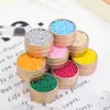 Novas Contas de Vidro Sólido Não Poroso Coloridas Pintadas Micro Contas DIY Capa de Celular Contas Redondas Pequenas Enchimento Contas Soltas